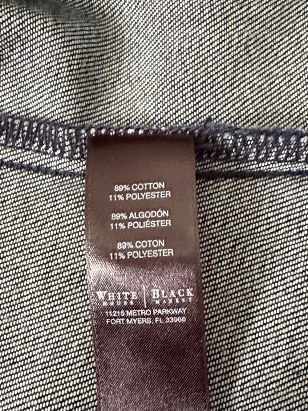 White House Black Market Dark Blue Denim Jacket - Picture 4 of 5